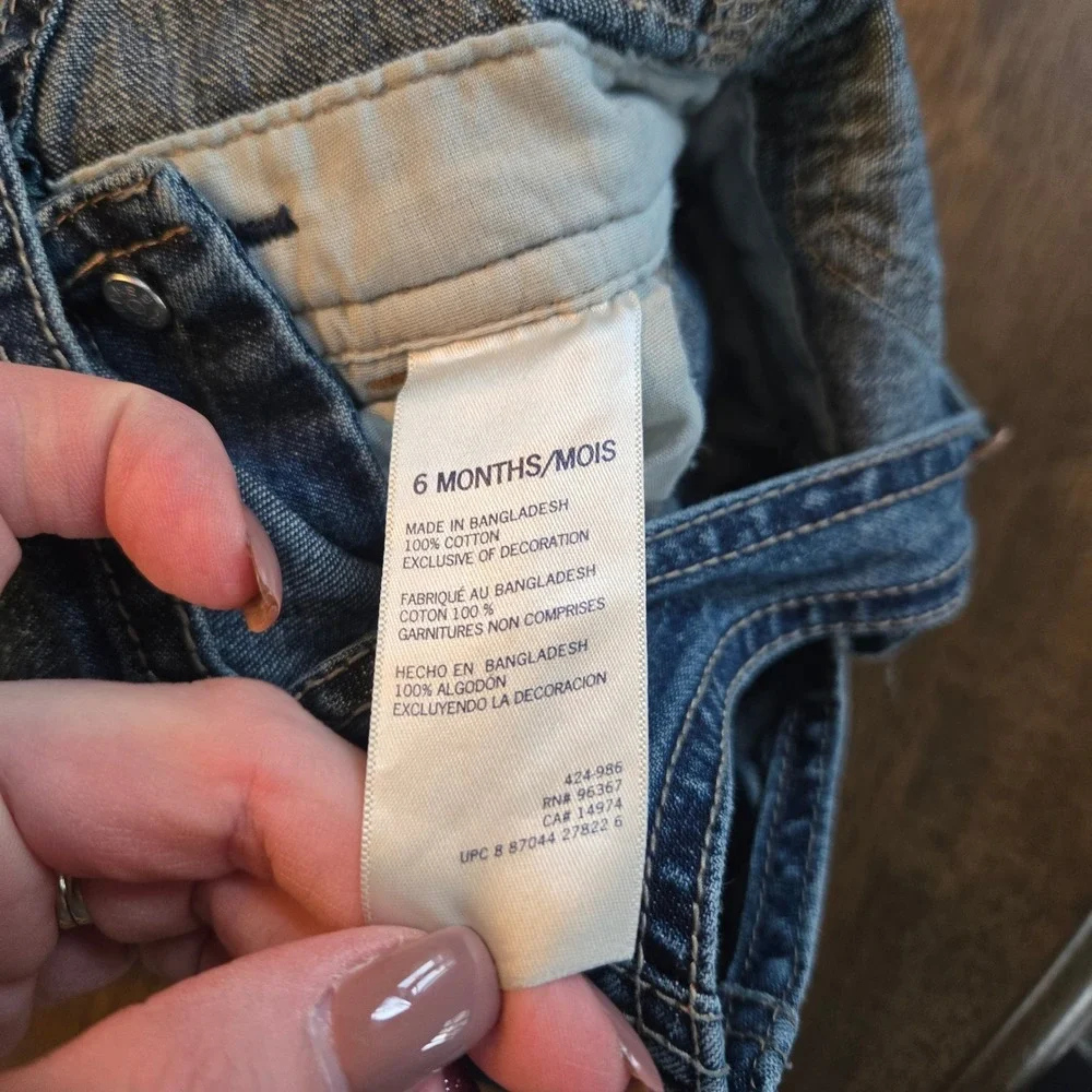 OshKosh‎ Bgosh Kids Blue Denim Carpenter Vintage Overalls 6 Months